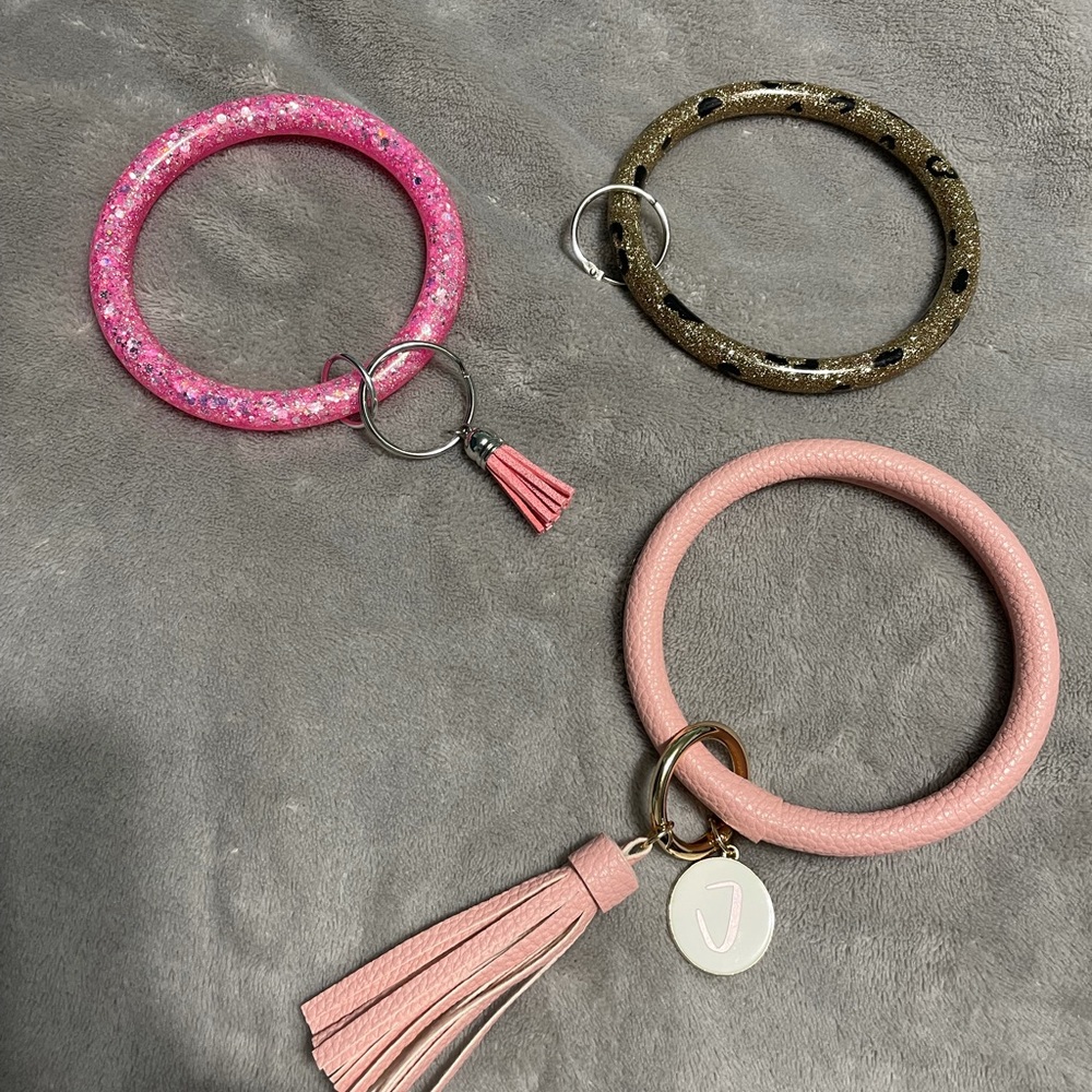 Lot of 3 Bracelet Key Rings